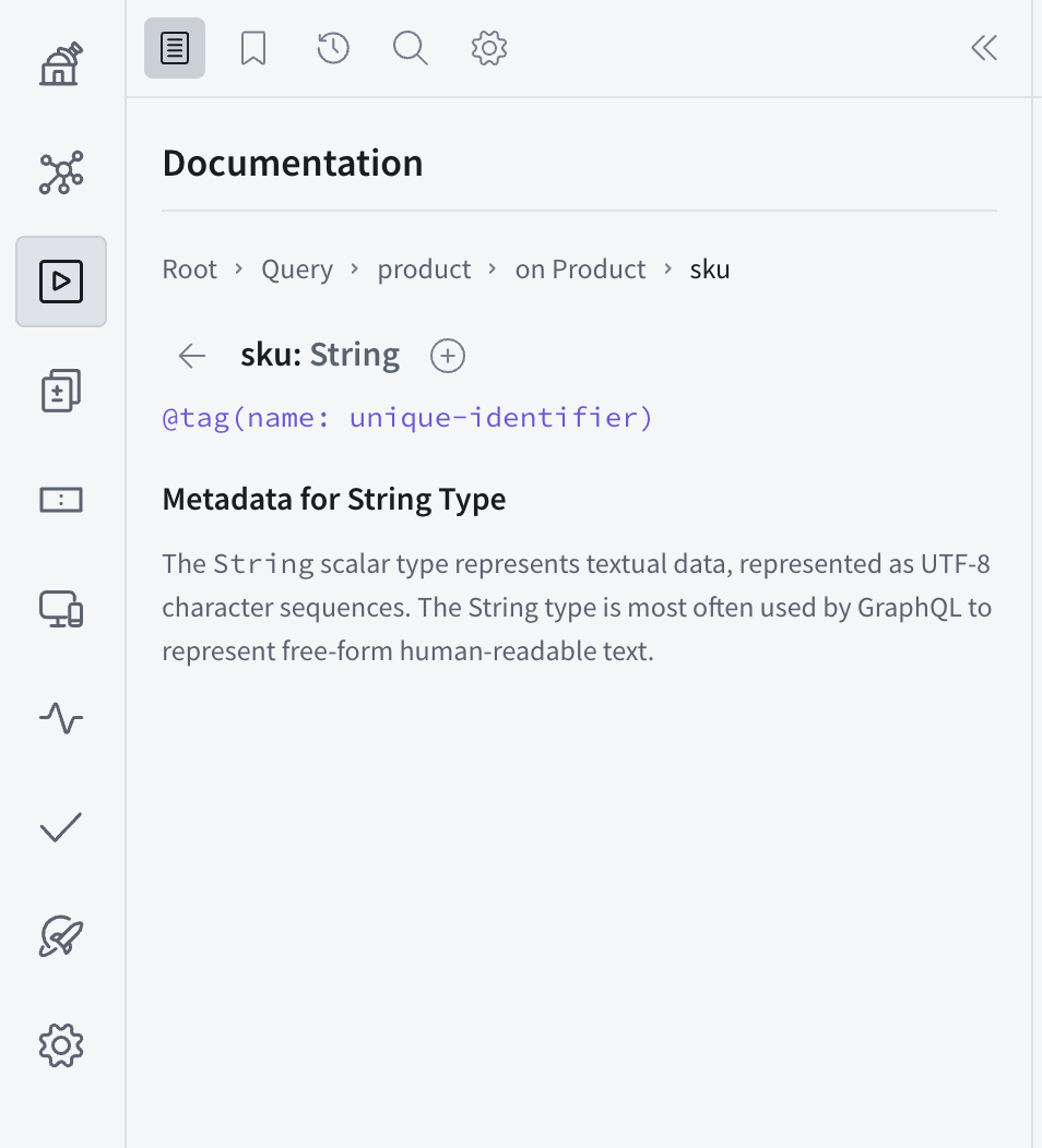 Studio screenshot showing tag directive in Schema Reference